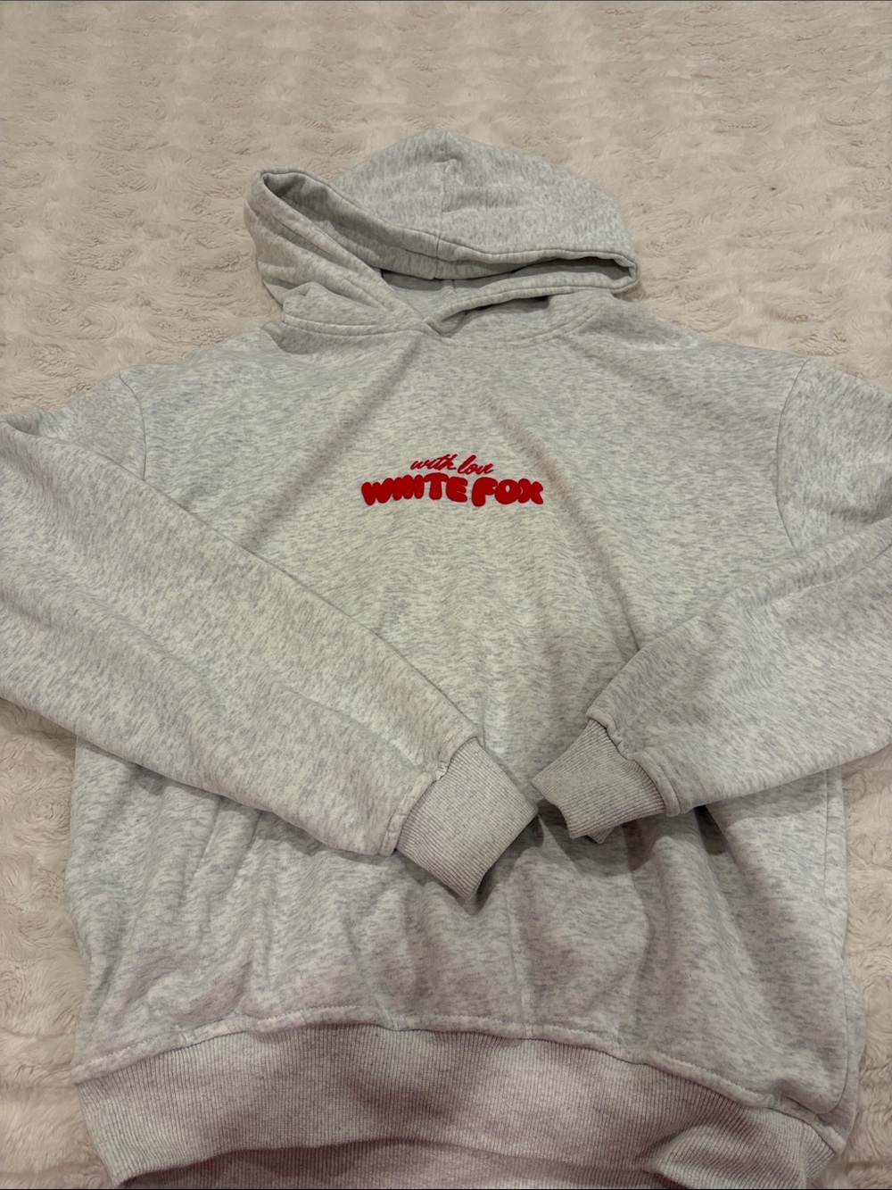 white fox cherry hoodie